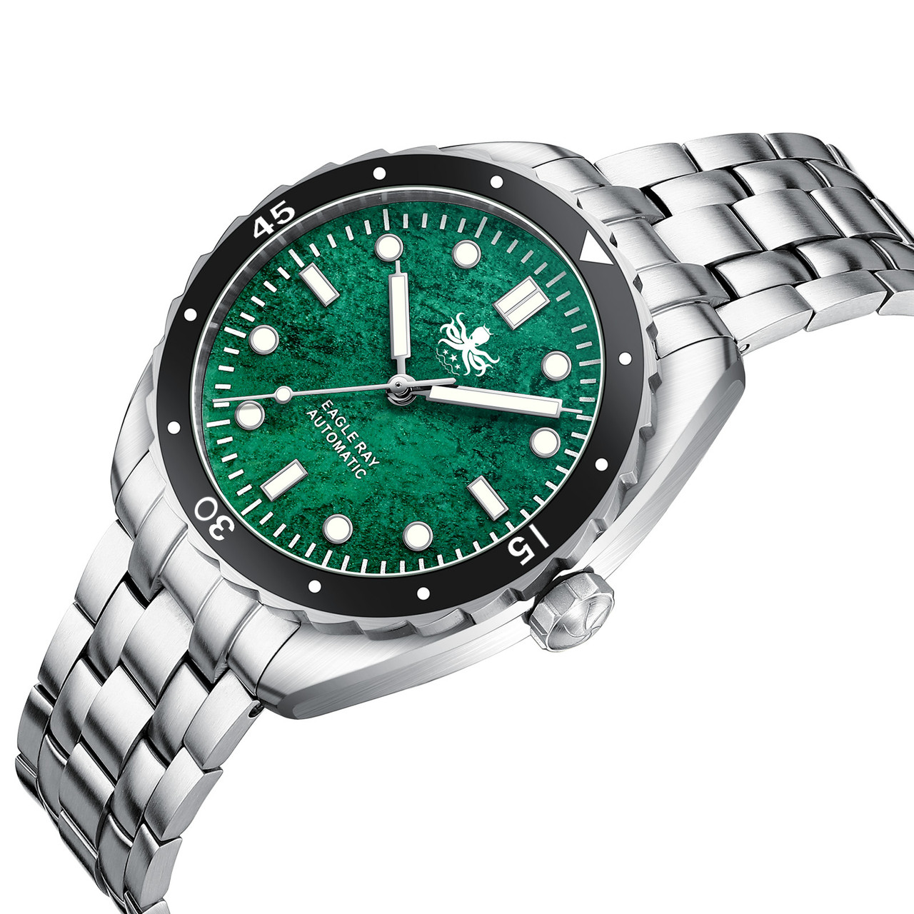PHOIBOS EAGLE RAY 200M Automatic Diver Watch PY065AN Green Jade No