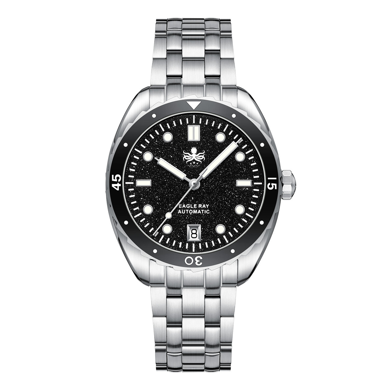 PHOIBOS EAGLE RAY 200M Automatic Diver Watch PY065CD Black
