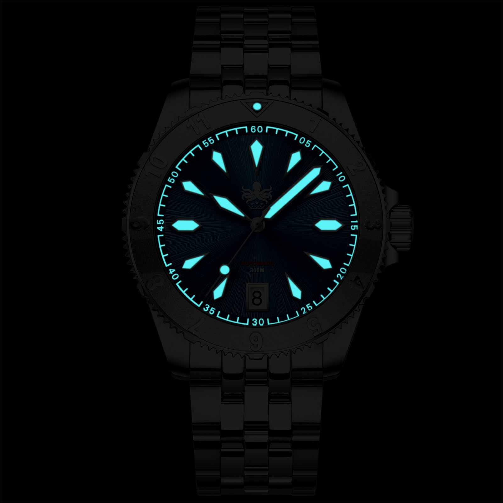 Reveiw added 08/04/20 Phoibos Voyager 300m Automatic on Bracelet (40mm  Case/46mm L2L/14mm Height) | WatchinTyme