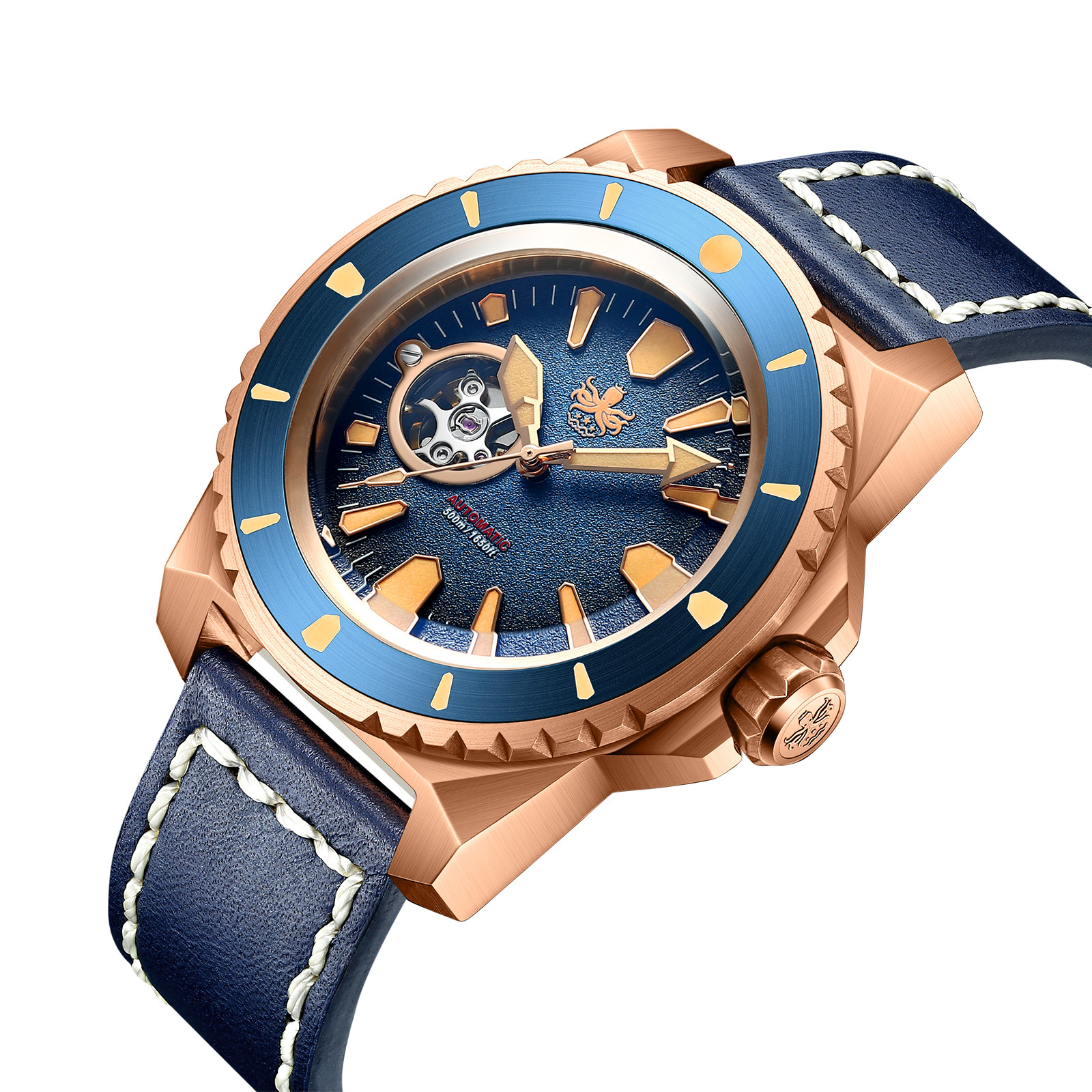 NEW PHOIBOS LEVIATHAN BRONZE 500M Automatic NH38 Diver (Code
