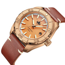 PHOIBOS Proteus Bronze 300M Automatic Diver Watch PY046E Salmon Limited Edition 