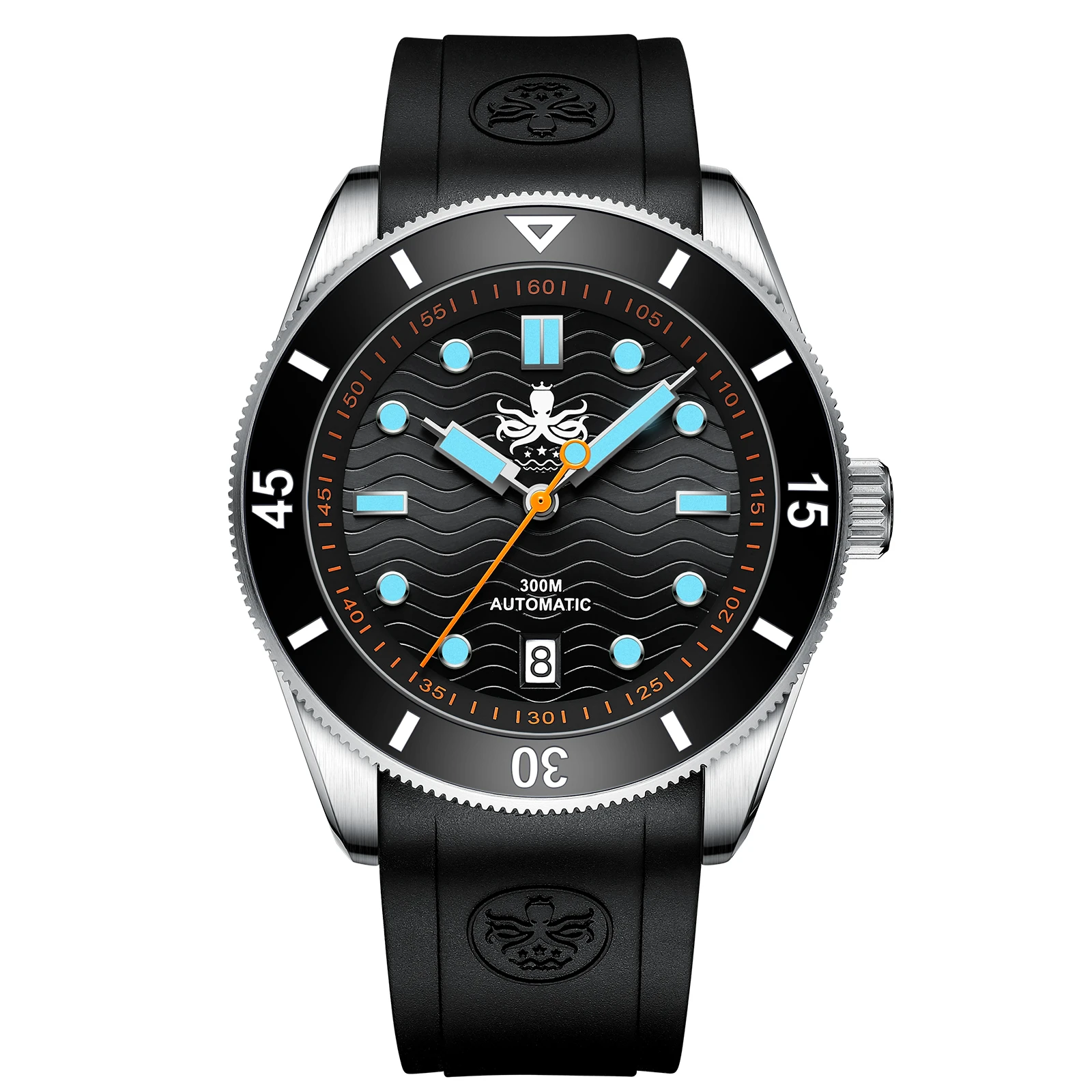 PHOIBOS Wave Master PY010CR Automatic Dive Watch Black 300M
