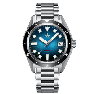 PHOIBOS Argo 200M Automatic Diver Watch PY052B Spiral Sunray Blue