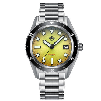 PHOIBOS Argo 200M Automatic Diver Watch PY052F Spiral Sunray Yellow