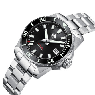 PHOIBOS LEVIATHAN 200M Automatic Diver Watch PY054C Black