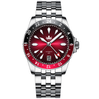 PHOIBOS Voyager GMT 100M Automatic Diver Watch PY058H Royal Purple