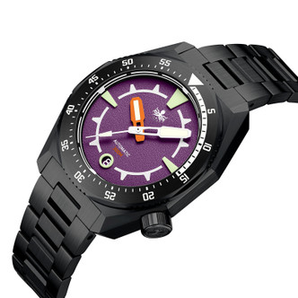 PHOIBOS WAVE MASTER PY010HR 300M Automatic Dive Watch Purple