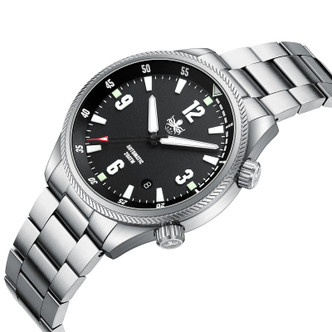 PHOIBOS Storm Corsair 200M Automatic Diver Watch PY063C Black