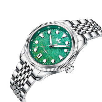 PHOIBOS Delphinus 100M Automatic Watch PY066A Green Jade