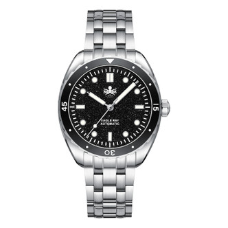 PHOIBOS EAGLE RAY 200M Automatic Diver Watch PY065CN Black Aventurine No Date