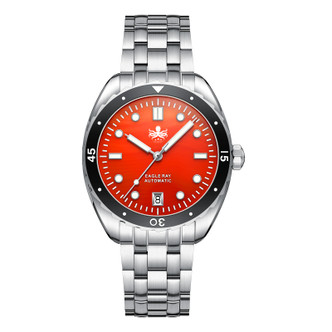 PHOIBOS EAGLE RAY 200M Automatic Diver Watch PY065FD Orange Agate Date