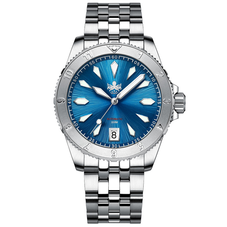 PHOIBOS Voyager 200M Automatic Diver Watch PY026B Sunray Blue