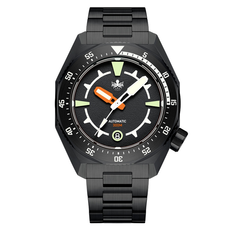 PHOIBOS Depth Hunter DLC 300M Automatic Diver Watch PY060CX Black