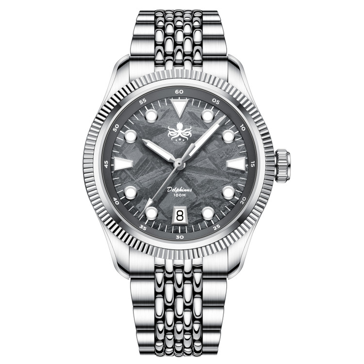 PHOIBOS Delphinus 100M Automatic Watch PY066D Gray Meteorite
