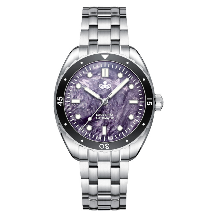PHOIBOS EAGLE RAY 200M Automatic Diver Watch PY065HN Charoite No Date