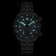 PHOIBOS EAGLE RAY TRAVELER GMT 150M Automatic Compressor Diver Watch PY067A Malachite