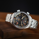 PHOIBOS EAGLE RAY TRAVELER GMT 150M Automatic Compressor Diver Watch PY067C Sunray Black&Gold