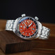 PHOIBOS EAGLE RAY TRAVELER GMT 150M Automatic Compressor Diver Watch PY067E Madreporic Coral
