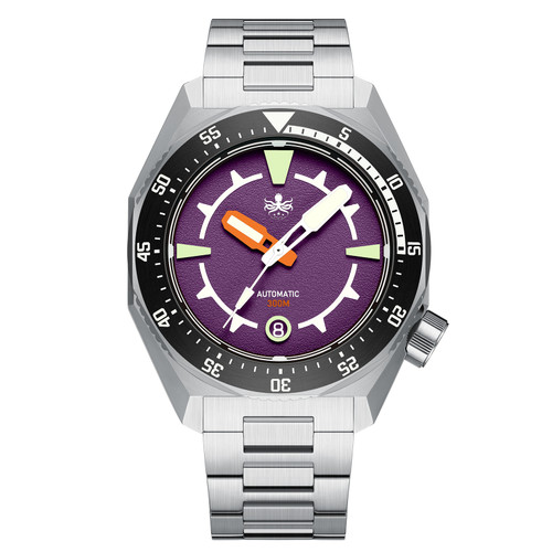 PHOIBOS Depth Hunter 300M Automatic Diver Watch PY060H Purple