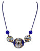 Cobalt Venetian Glass Necklace - 5 Beads