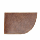 Front Pocket Wallet Nantucket Style - Brown Bison Leather