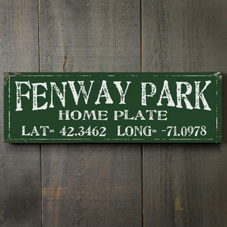 Fenway Park Lat-Lon Sign