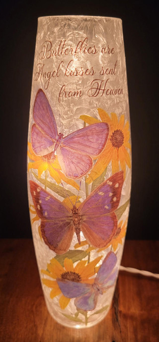 Butterfly Lighted Vase 1