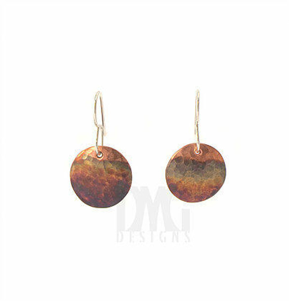 Forged Dome Dangle Earrings