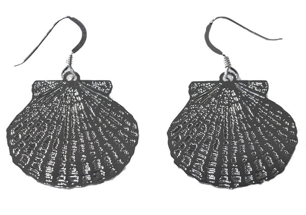 Silver Scallop Shell Earrings