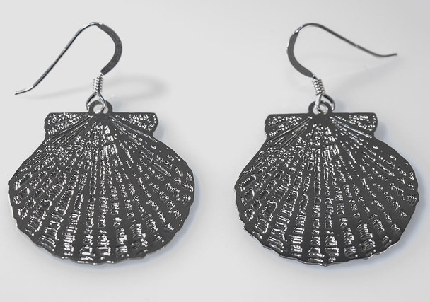 Silver Scallop Shell Earrings