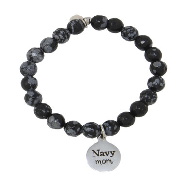 Navy mom store bracelet