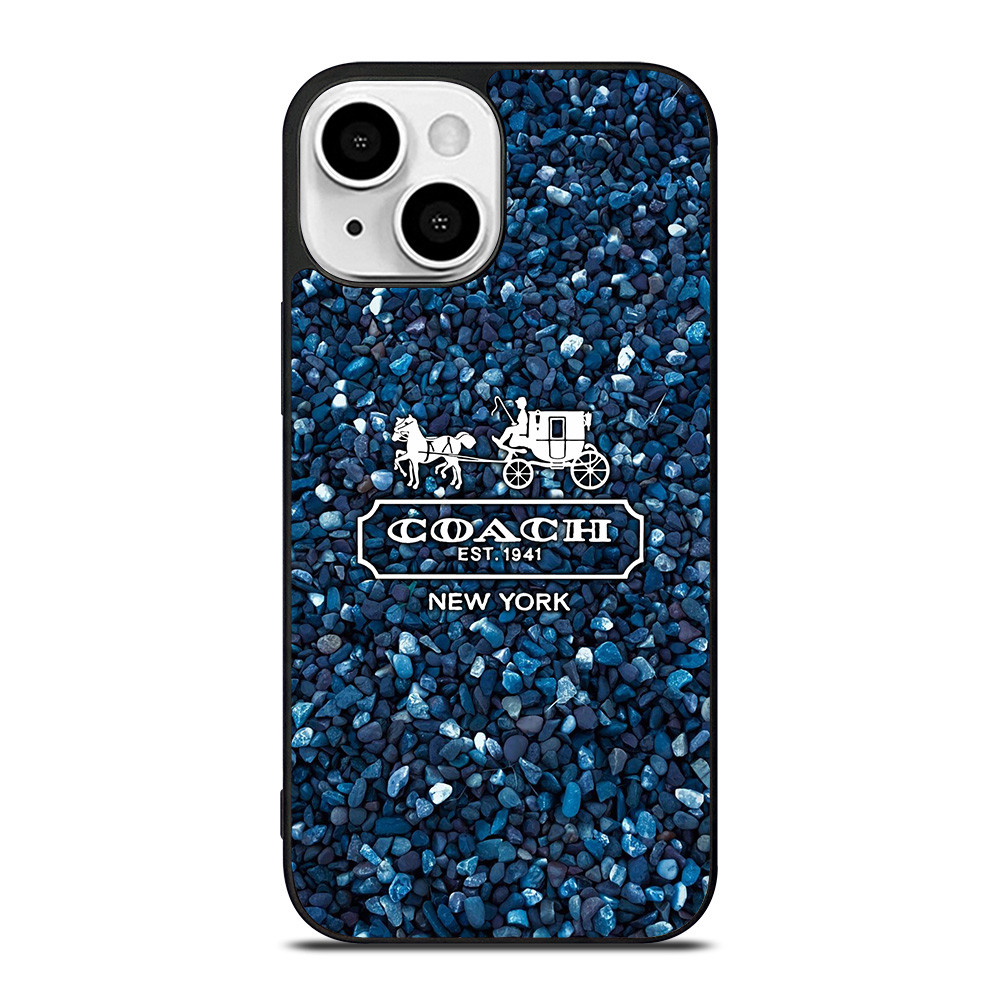 COACH NEW YORK BLUE STONE iPhone 13 Mini Case Cover