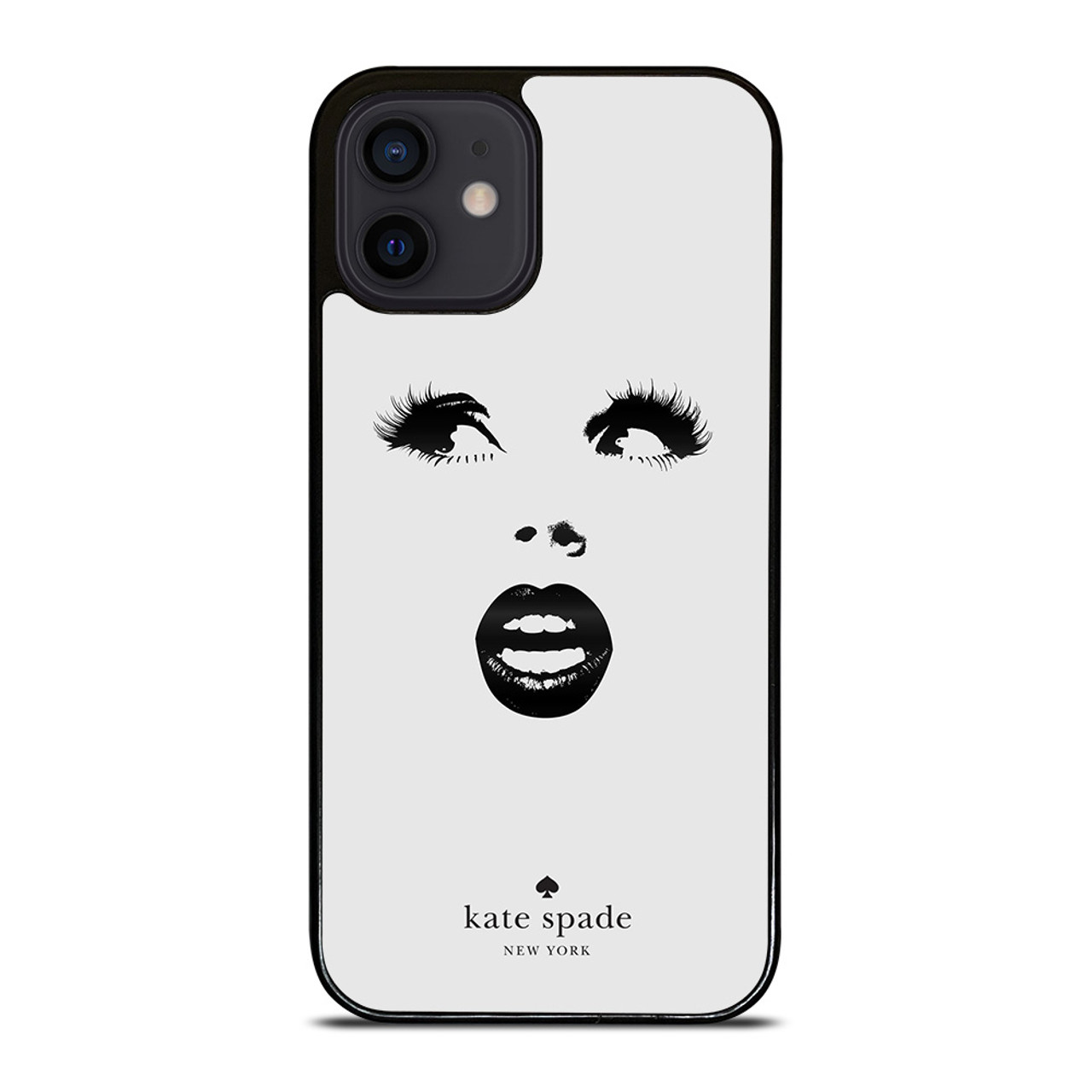 KATE SPADE BLACK WHITE FACE iPhone 12 Mini Case Cover