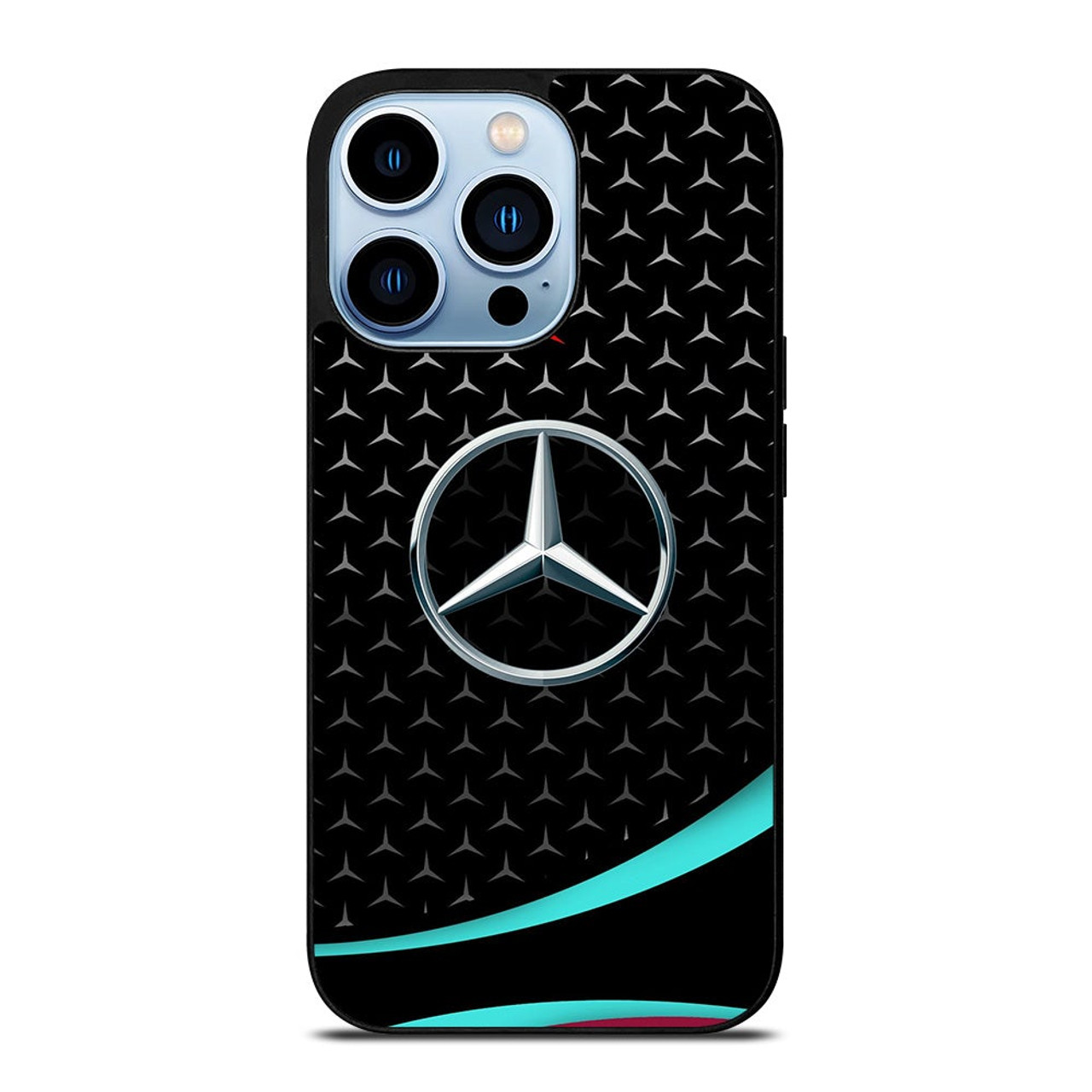 borstel Leegte redden MERCEDES BENZ PATTERN LOGO iPhone 13 Pro Max Case Cover