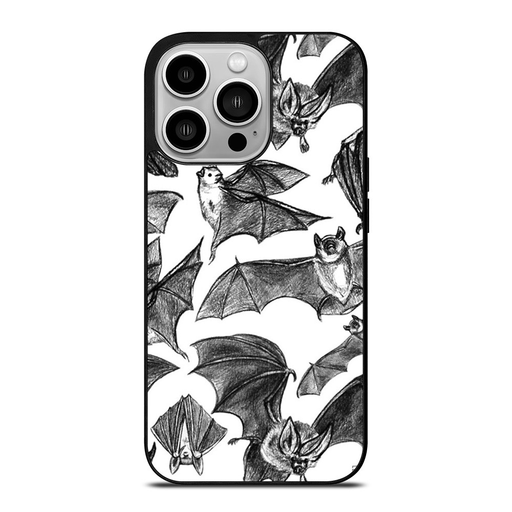 BAT HAND DRAWING PATTERN iPhone 14 Pro Case Cover BAT HAND DRAWING PATTERN iPhone 14 Pro Case Cover