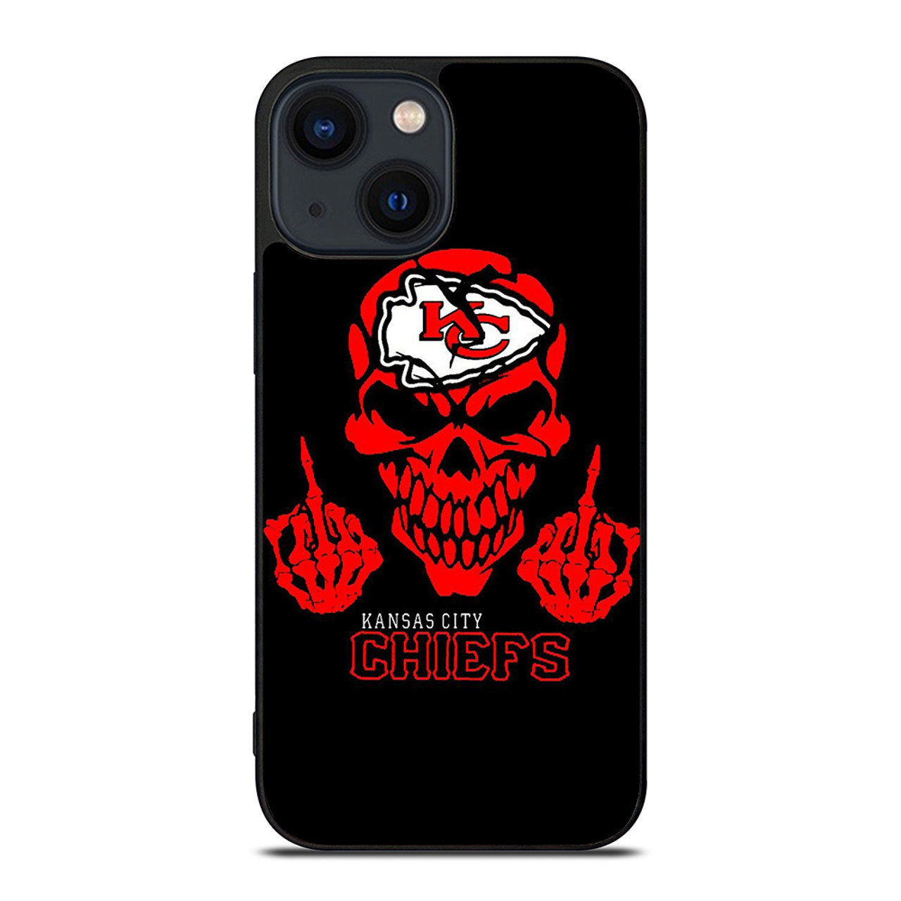 KANSAS CITY CHIEFS SKUL LOGO iPhone 14 Plus Case Cover