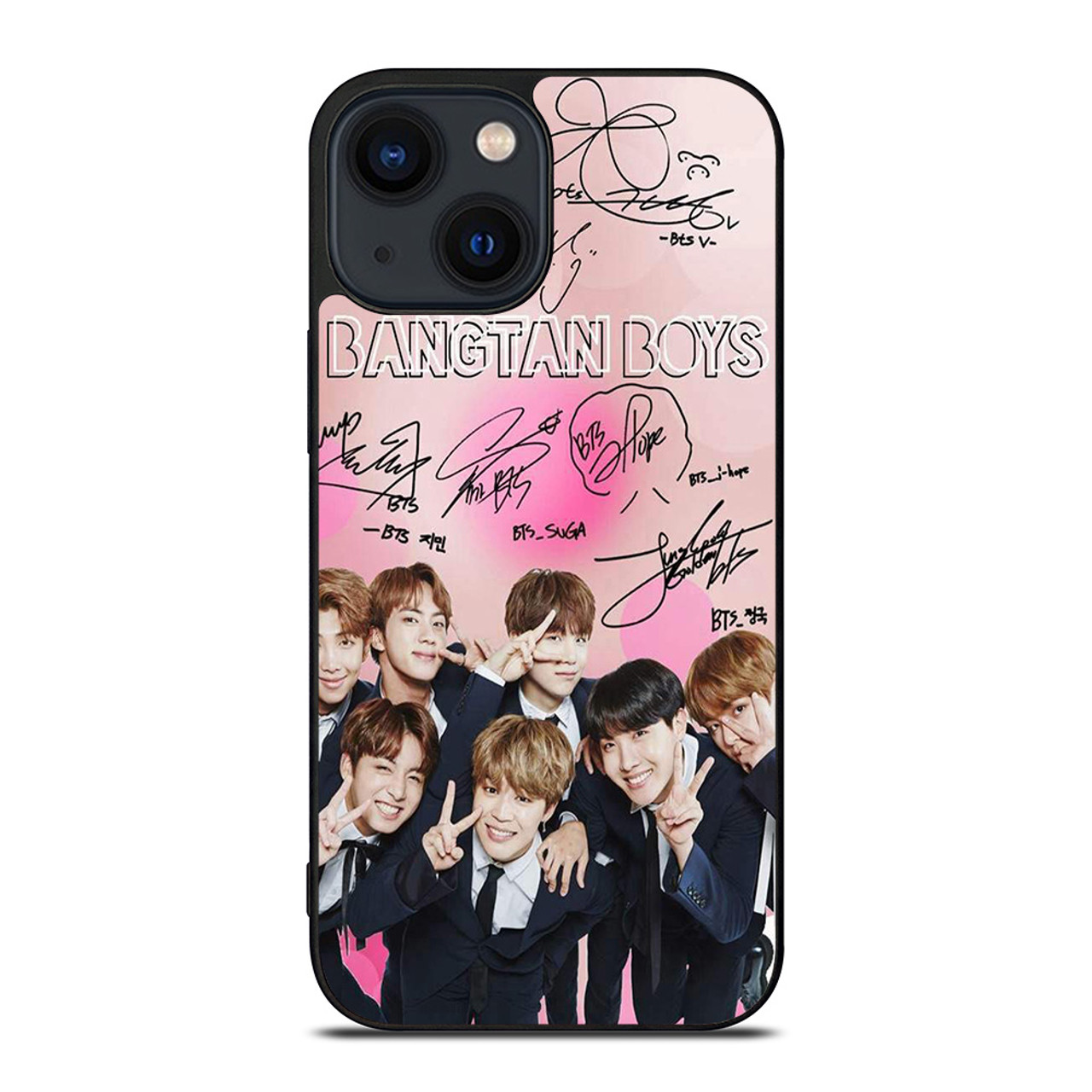 KPOP BTS LOVE PINK SIGNATURE iPhone 14 Plus Case Cover