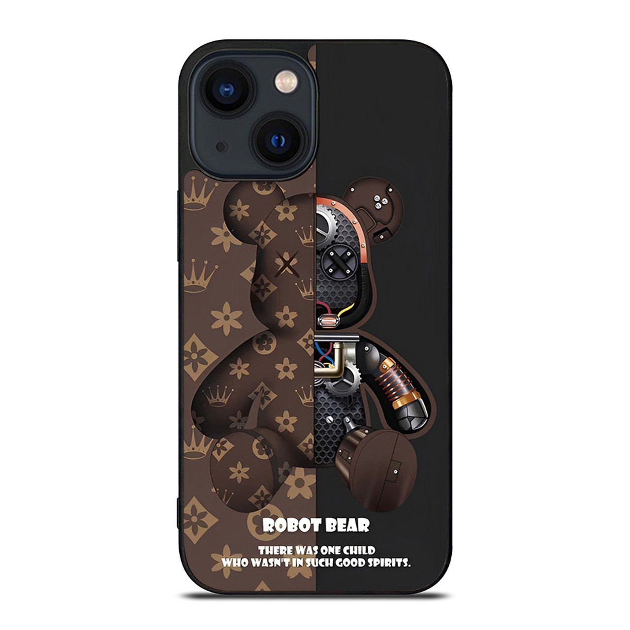 BEAR BRICK KAWS ROBOT BROWN iPhone 14 Plus Case Cover