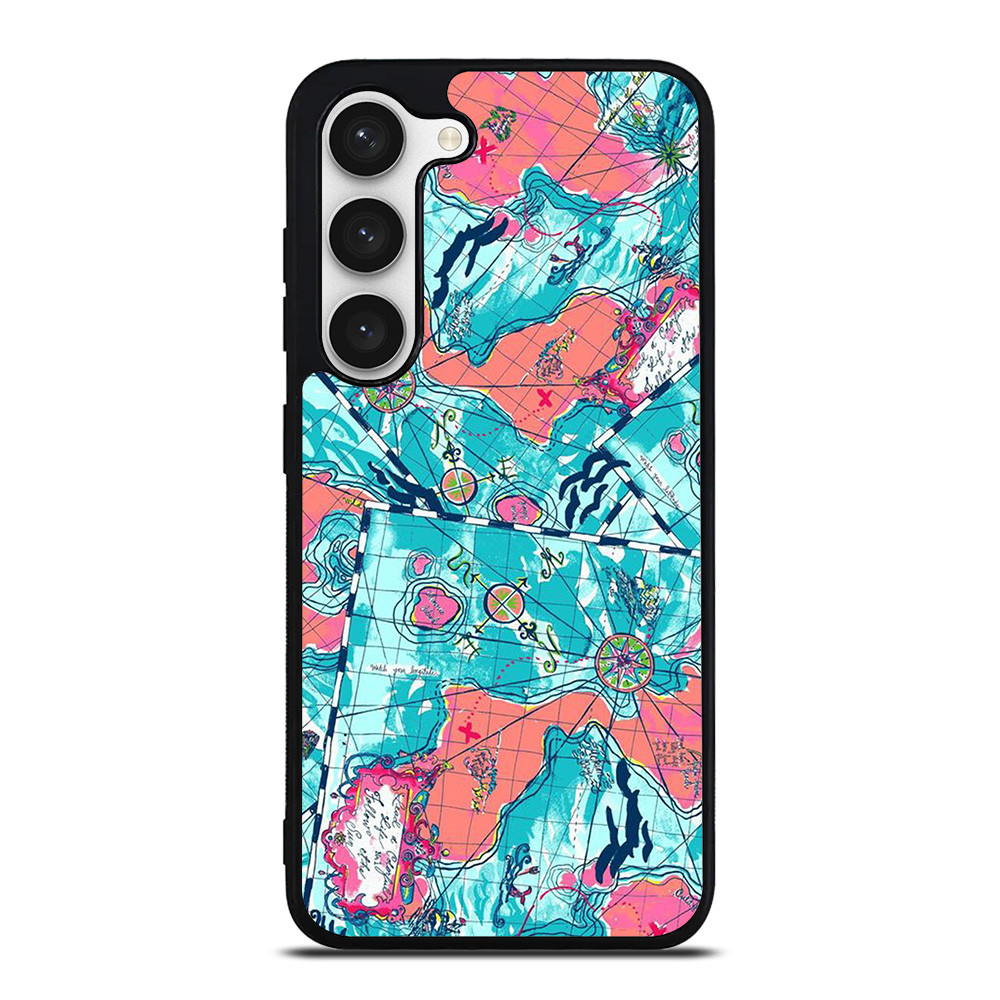 LILLY PULITZER MAP PATTERN Samsung Galaxy S23 Case Cover LILLY PULITZER MAP PATTERN Samsung Galaxy S23 Case Cover