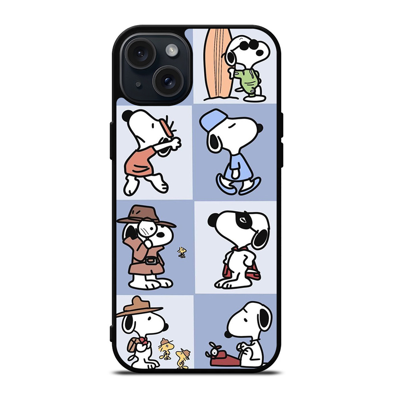 SNOOPY THE PEANUTS CHARLIE BROWN CARTOON iPhone 15 Plus Case Cover