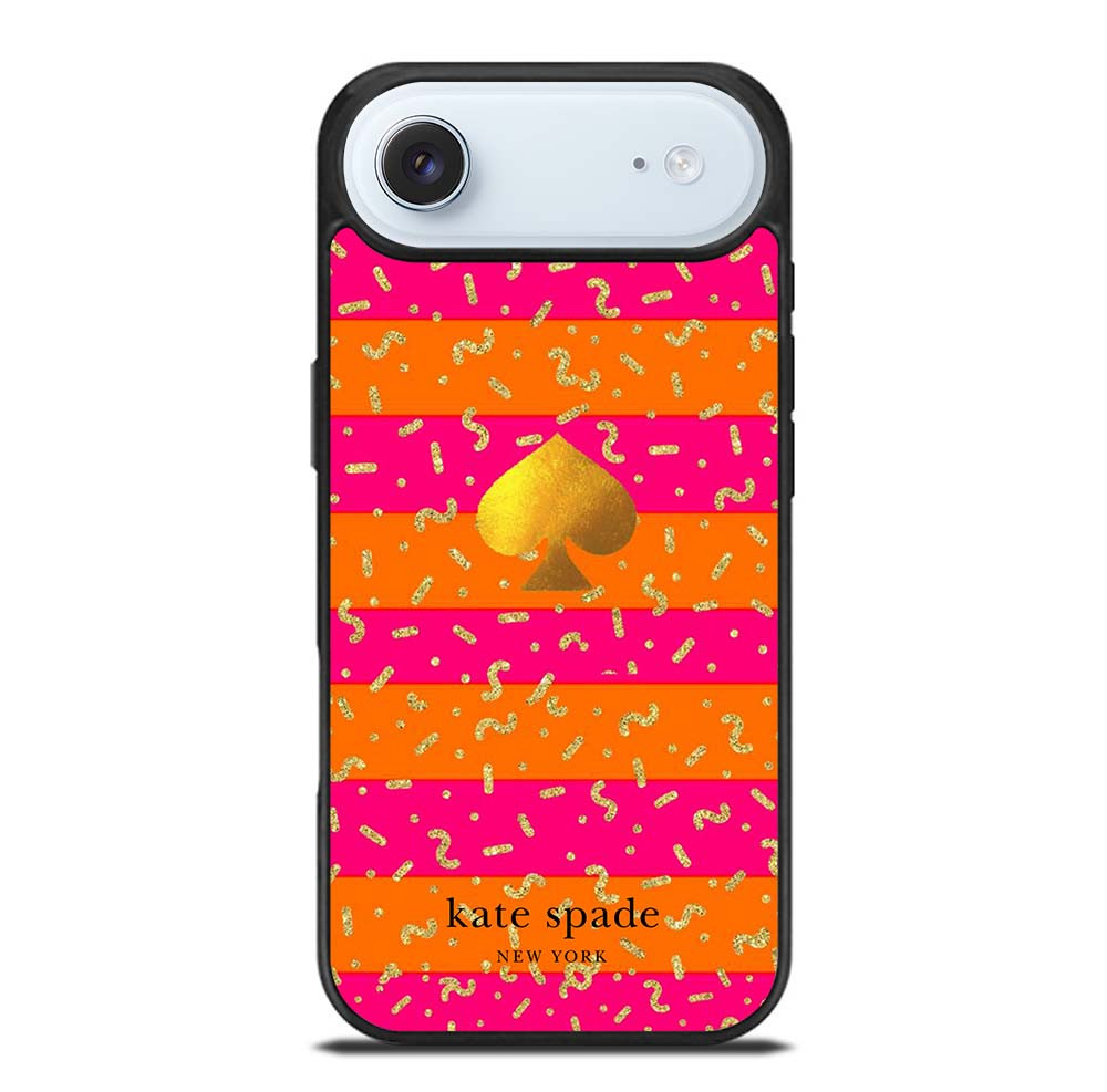 KATE SPADE NEW YORK YELLOW PINK STRIPES GLITTER iPhone Air Case Cover
