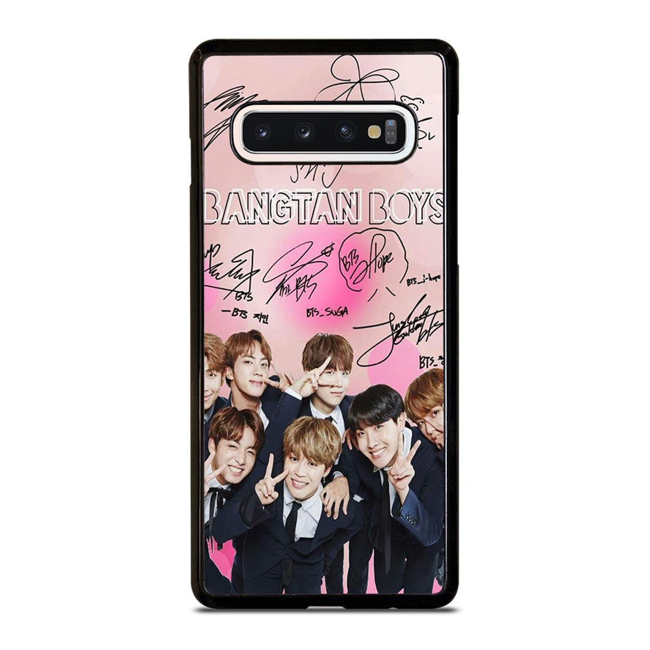 KPOP BTS LOVE PINK SIGNATURE Samsung Galaxy S10 Case Cover