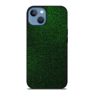 GREEN BINARY CODE PATTERN iPhone 13 Case Cover GREEN BINARY CODE PATTERN iPhone 13 Case Cover
