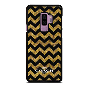 COACH NEW YORK GOLD ZIG ZAG Samsung Galaxy S9 Plus Case Cover