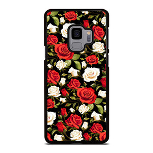 SEAMLESS RED WHITE ROSE PATTERN Samsung Galaxy S9 Case Cover SEAMLESS RED WHITE ROSE PATTERN Samsung Galaxy S9 Case Cover
