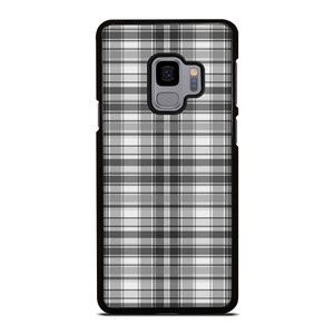 GREY CHECK FABRIC TEXTURES Samsung Galaxy S9 Case Cover