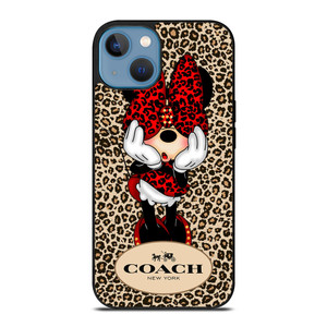 COACH MINNIE MOUSE LEOPARD iPhone 13 Case Cover