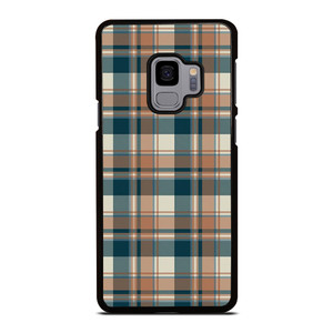 CHECK CLASSIC DARK PLAID FABRIC TEXTURES Samsung Galaxy S9 Case Cover