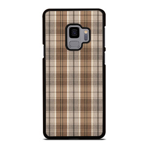 BROWN PLAID PATTERN Samsung Galaxy S9 Case Cover