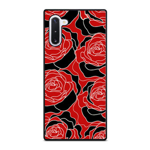 ROSE RED AND BLACK PATTERN Samsung Galaxy Note 10 Case Cover